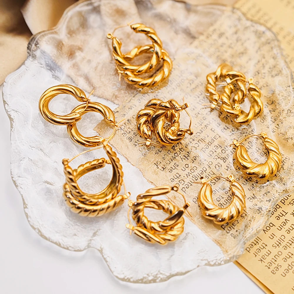 Jasira Gold Chunky Earrings